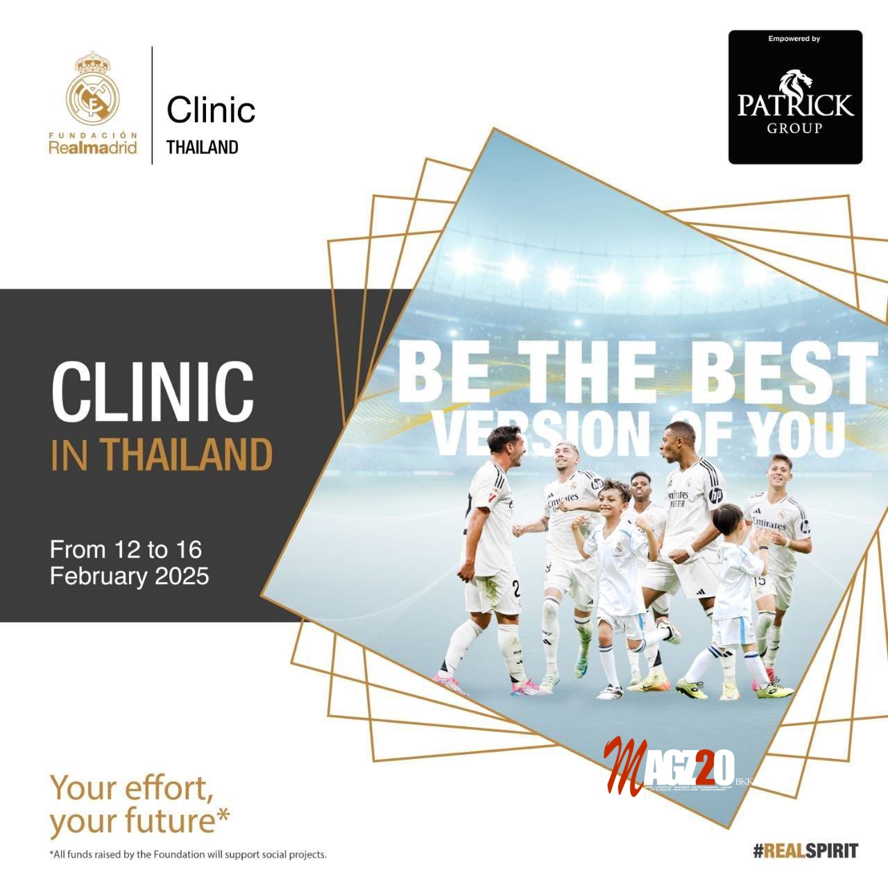 Patrick Group เปิด “Real Madrid Foundation Clinics Thailand”ค่ายฝึกซ้อมฟุตบอลระดับโลกในไทย!!